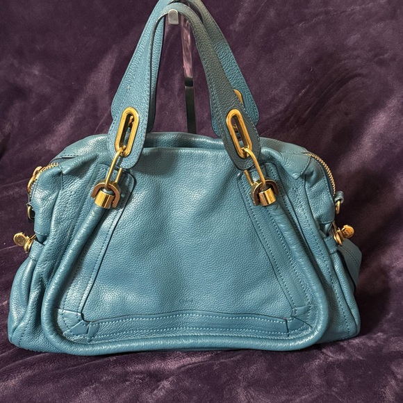 Chloe Handbags - 🔥GUARANTEED AUTHENTIC CHLOE TEAL PARATAY BAG🔥 W/O CROSSBODY STRAP / EUC